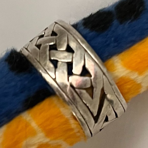 Men's Celtic Knot Ring 925 Sterling Silver Stamped Size 9.5 - Picture 3 of 5